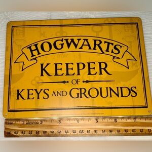 Hogwarts Keeper of Keys and Grounds Decorative Tin Sign
